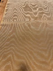 Yellow Silk Moire Fabric By 2 Meters. Watermark Patterned, Multicolor Options.