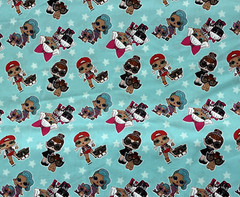 LOL Dolls and Pets Cotton Fabric- 1.8 yards x 44″ NEW