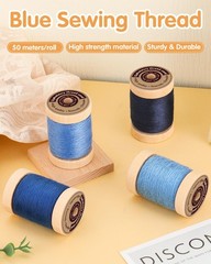 FOUSNOW Upholstery Repair Kit, Sewing 26 Pcs (Blue Thread), Multicolor