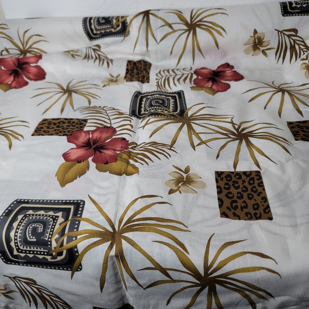 Hawaiian Print Floral Fabric Light Weight Cotton Appx 56 Inches x 4.25 yards