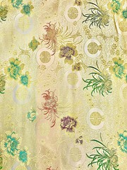 Kate LIGHT GOLD Floral Brocade Chinese Satin Fabric by the Yard – 10037