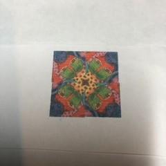Laurel Burch kaleidoscope cats precut sixteen 3.5″ squares to form 4 6″ blocks