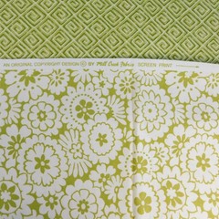 Green Decorator Fabric Mill Creek, Cotton Floral Geometric 2.33 Yards Decor NEW