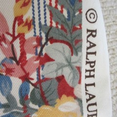 RALPH LAUREN VTG. FABRIC 10.4 YDS. SIMILAR TO DYLAN’S GROVE FLORAL/STRIPE