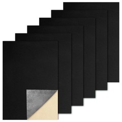 Biaungdo 6 Pcs Self Adhesive Felt Sheets, Black Felt Sheet with Adhesive Backing