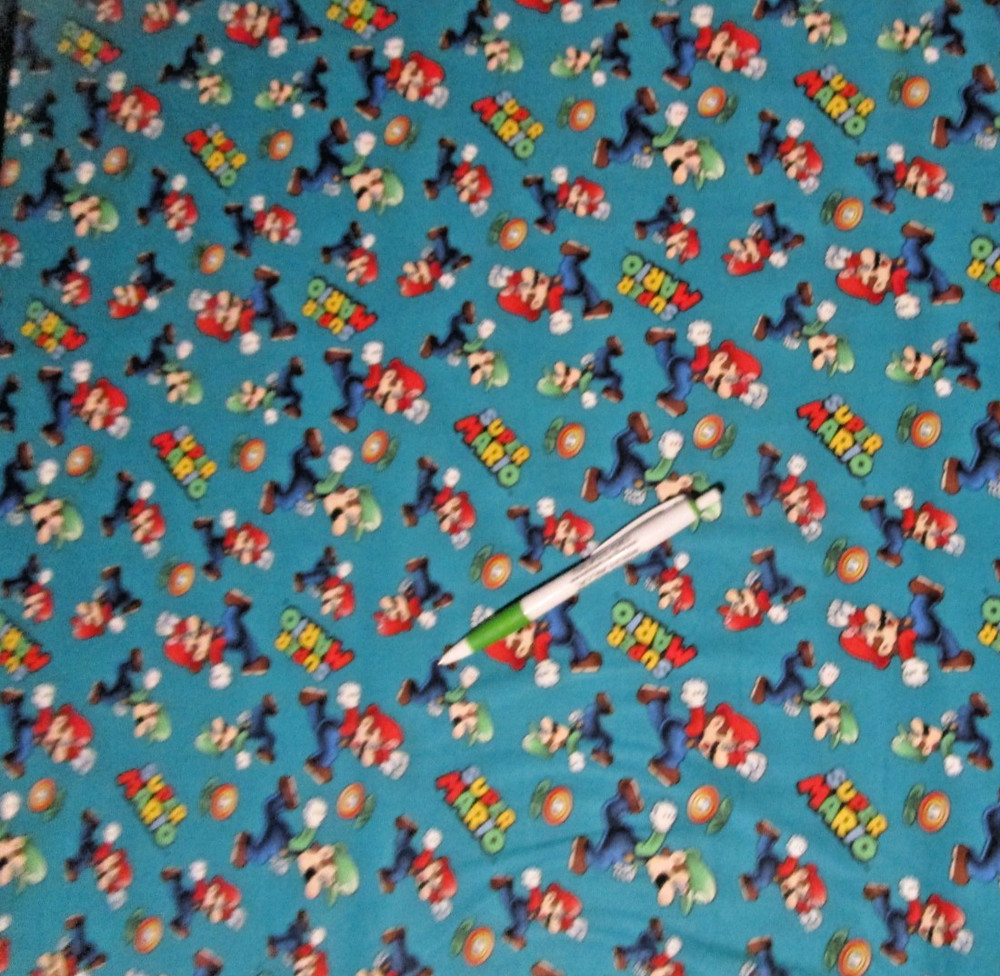MARIO BROTHERS – LUIGI – PRINT FABRIC – BY THE YARD
