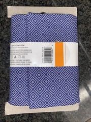 Loops & Threads Quilt Fabric 1 Yd Diamond Pattern Blue White 100% Cotton