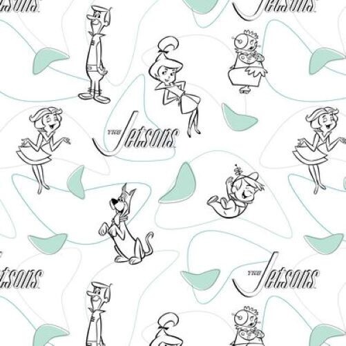 THE JETSONS Characters Cartoon cotton sewing fabric material BTHY