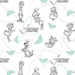 THE JETSONS Characters Cartoon cotton sewing fabric material BTHY