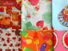 I SPY Pastry Chef Food Drink Fat/ Long Quarter 1/2 Yard Quilt Fabric Bundle Lot