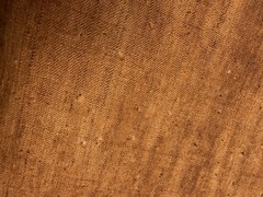 Hand Dyed Persimmon Fabric | Rustic Vintage Homespun Textile | Half Yard Cut