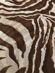 Jo-Ann Fabric 128 x 56 inches piece-56-Wide Brown & Cream Sheer Zebra Print