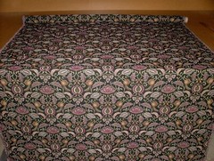 Arts And Crafts Coxhall Black Jacquard Curtain Upholstery Cushion Use Fabric