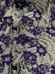 Purple Gold Jacquard Metallic Brocade Fabric 58” Width By The Yard