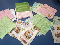 LOT OF 64 – 5″ Pre-cut charm Squares By : Riley Blake Designs