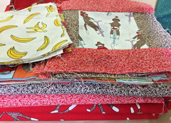 Moda Monkey Tales Erin Michael Cotton Fabric Bundle 6 Yards Sock Monkey Bananas