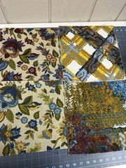 24 Waverly Schumacher Vintage fabric swatches. About 11×11 each