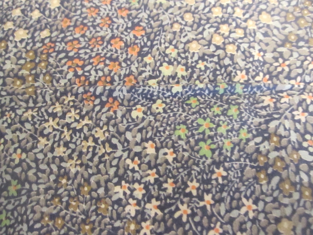 Calico Cotton Print Small Floral On Blue Cranston Print Works Piece 30″ x 30″