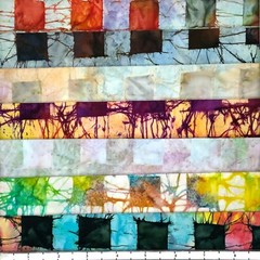 7 Fat Quarters Cracked Plaid #2 Batik Lunn Fabric FQ Pack 100% Cotton Handmade