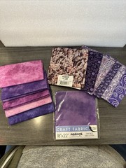 12 Quarter Flats 100% Cotton Jo-Ann Fabric Sewing Quilting NOS Patterns Purple