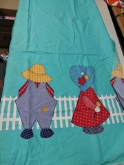 36 Inches By 34 Inches Sunbonnet Sue & Overall Sam by Fence Fabric