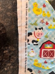 Hobby Lobby Farm Barn Barnyard Cotton Fabric Flannel 44″ X 53″ Cows Pigs Ducks