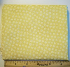 Joann Fabrics Little White Flowers on Yellow Cotton Blender Fat Quarter