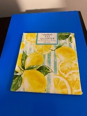 BRAND NEW CREATE IT 100% COTTON LEMONS PRECUT SEWING AND CRAFT FABRIC 18X21
