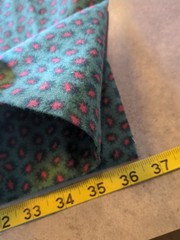 Vintage Cozy Cotton Encore Green With Red Rjr Fashion Fabric Fleece 45 X 108