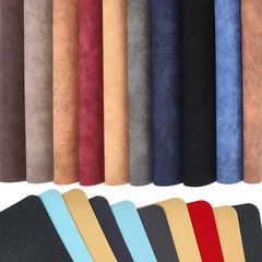 11 X 8 Inch 10 Colors Frosted Faux Suede Fabric Velvety Touch Solid PU Leather
