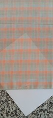 VTG Pastel Crepe Checked Plaid Fabric 44″ X 1-3/4 yds Peach, Mint, Aqua.
