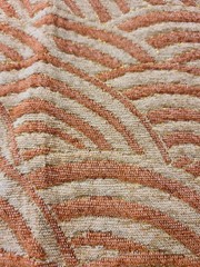 Isabelle de Borchgrave Fabric Granulite Canyon Burnt Orange Tan Gold Sample 17″