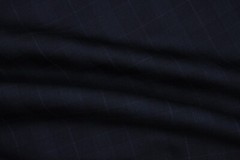 Eredi Pisano 3.4 m premium cold wool Suiting fabric dark blue windowpane check