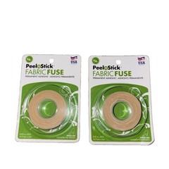 Lot of 2 Peel N Stick Fabric Fuse Adhesive Rolls 5/8″ x 20 Yds New