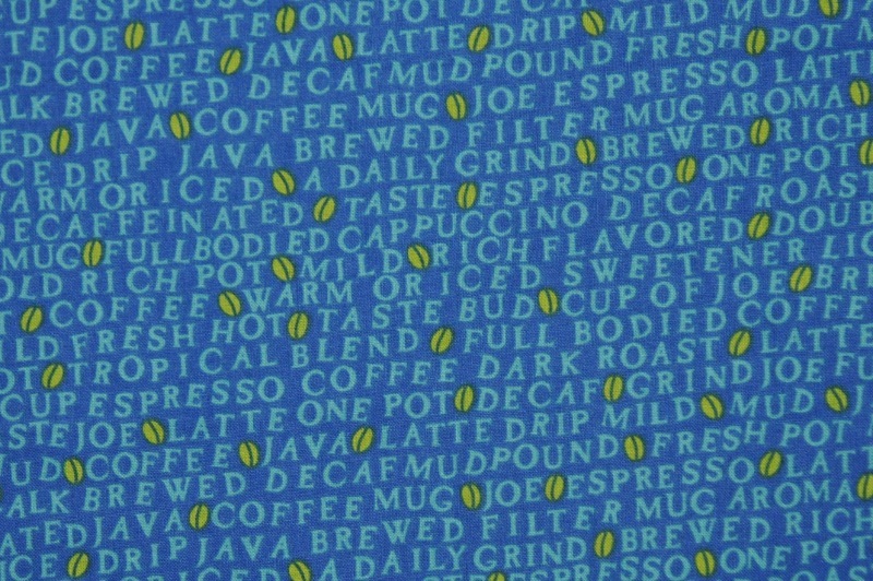 Morning Rush Andover Fabrics coffee words mug cup by the 1/4 yard cotton fabric