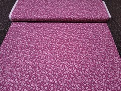 Ozark Calicos BTY Fabri-Quilt Ivory Floral on Mauve Pink