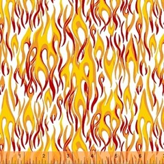 Fire Flames Fabric BTY, Windham Fabrics, 51268-1, Monster Truck Flames