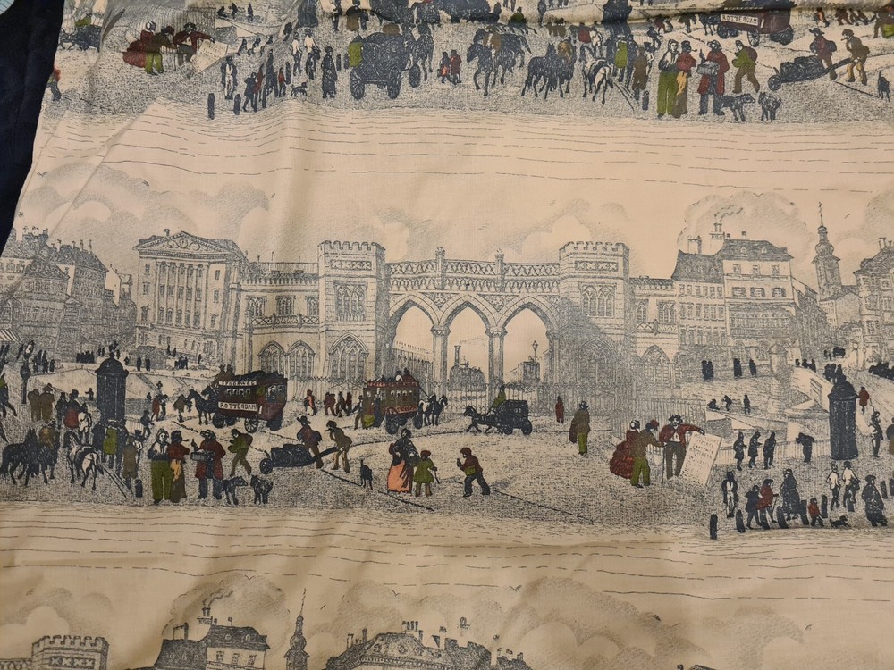 Dutch Fabric blue White Material Cotton Rotterdam city scene Holland netherlands