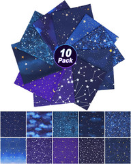 Cotton Fat Quarter Fabric Bundles 10×10 Star Pattern Quilting Sewing Projects