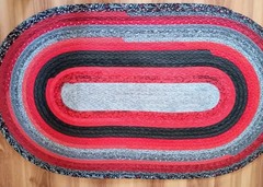 HANDMADE JELLY ROLL RUG 47″ X 26″