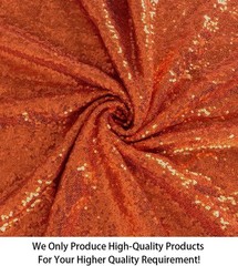 Customizable 1 Yard Orange Sequin Fabric – Sparkle & Elegance for Every Occasion