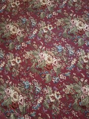 Chaps Ralph Lauren Summerton Fabric Red Floral 97”x92” From Comforter MakeDrapes