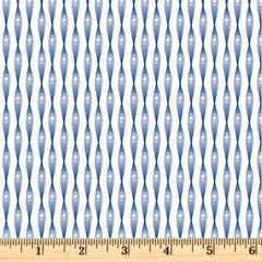Porcelaina Streamer Stripe White Cotton Quilt Fabric Sale 5507WB By half yard