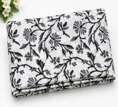 Indian Hand Block Print 60/60 100% Cotton Fabric by The Yard, Lightweight Flo…
