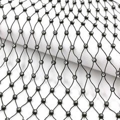 1 Yard Diamante Fishing Net Fabric Crystal Hollow Out for Clothes Top Accessory
