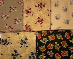 FAT QUARTER BUNDLE OF 5 – FQ 1374 – FLORAL, 18″x21″