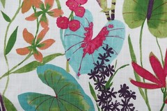 HARLEQUIN CURTAIN FABRIC DESIGN “Nalina” 3 METRES FLAMINGO/PAPAYA/LOGANBERRY