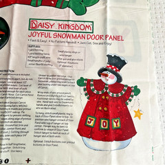 VTG 90s Daisy Kingdom Santa Moose Joyful Snowman Door Panels Cut N Sew Lot of 3