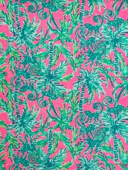 Lilly Pulitzer Slub Cotton Prosecco Pink Hanging Around 1,66 yds (60″x58¨) DFCT