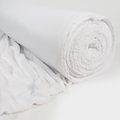Pure White Plush Sherpa Fabric by Yard Soft Fluffy Polyester Faux Fur Fleece 60″